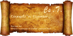 Csungán Tivadar névjegykártya