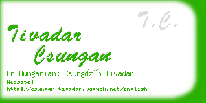 tivadar csungan business card